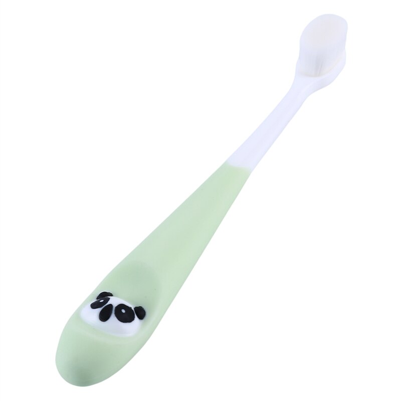1 pièces enfants brosse à dents dessin animé brosse à dents enfants écologiquement doux cheveux mignon propre dents brossage brosse à dents: green