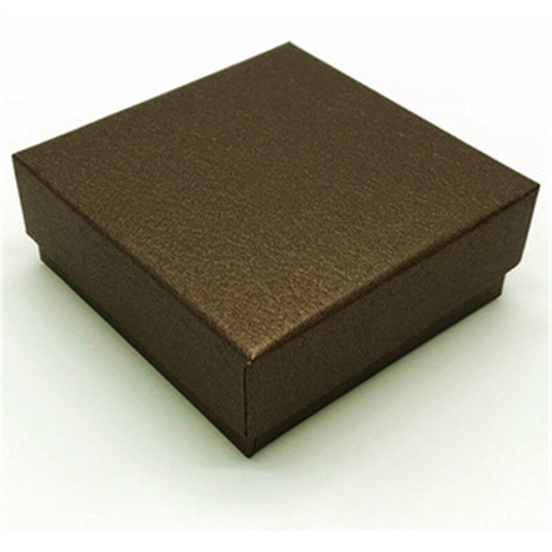 20pcs/group, special paper box with full leather paper, ring box pendant box, multi-purpose jewelry box, factory outlet, la: Brown