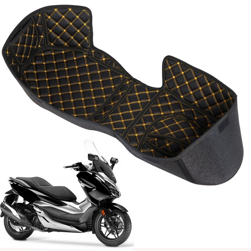 Tapis De Protection Coffre Moto Honda Forza 300/350 - Cuir PU - Anti-Rayures - Noir