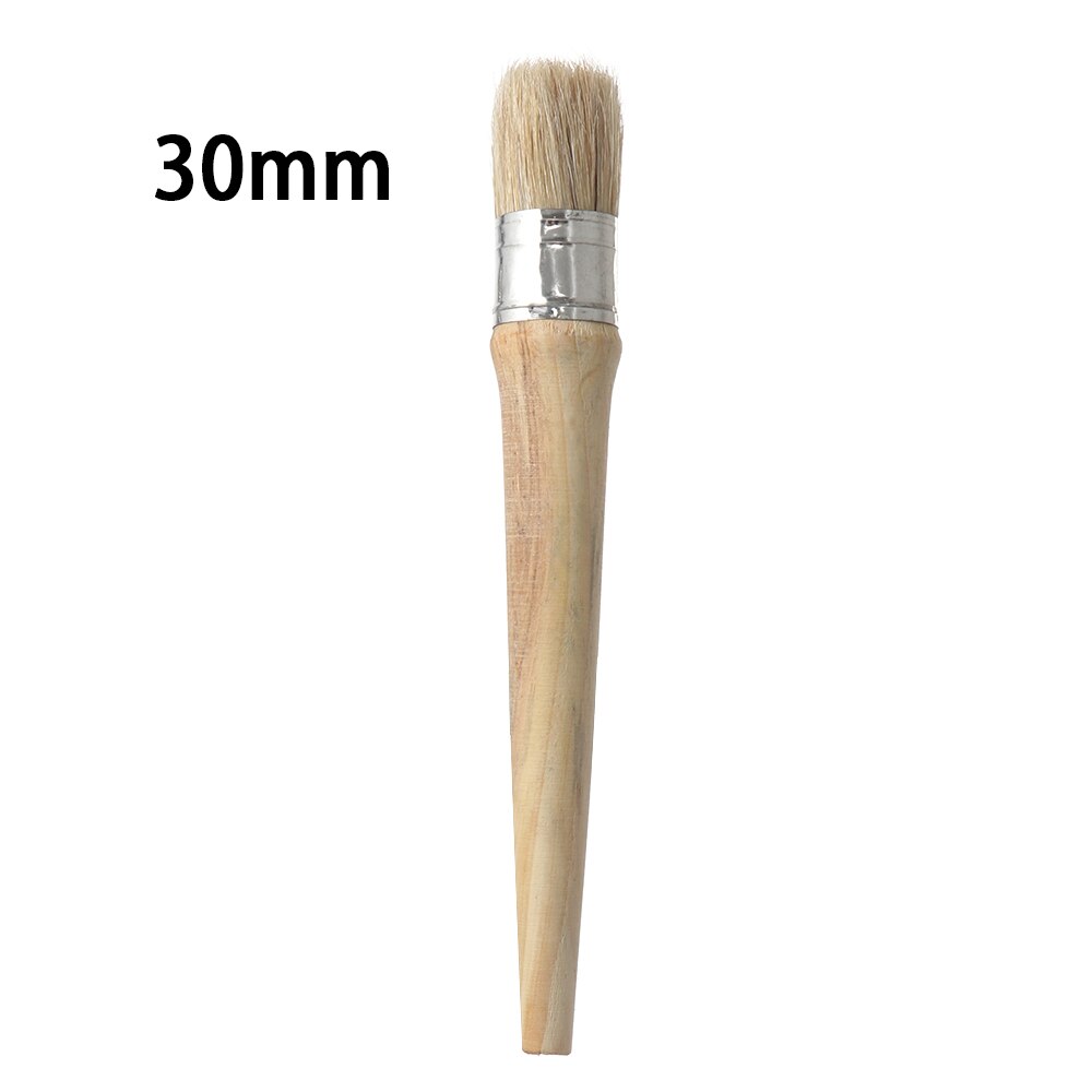 Soft Oil Paint Brush Bristle Chalk Wooden Handle Painting Tool Car Cleaning Drawing Supplies Craft Round Brushes Artist Tools