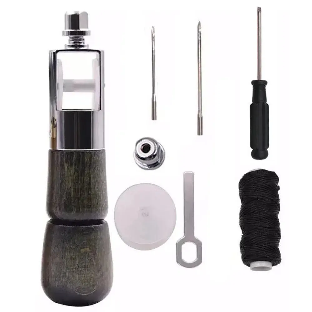 Kit de poinçon de couture du cuir, bricolage, fil ciré, outils de couture à la main, artisanat du cuir, bandes de ceinture de couture, cordonnier, outils de réparation de toile