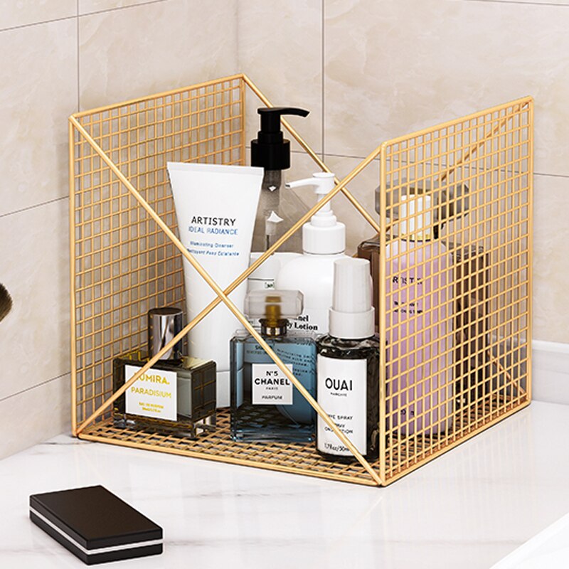 Iron Home Office Storage Supplies органайзер для косметии Metal Almacenamiento Oficina y Hogar 1 To 9 Grid Storage Box