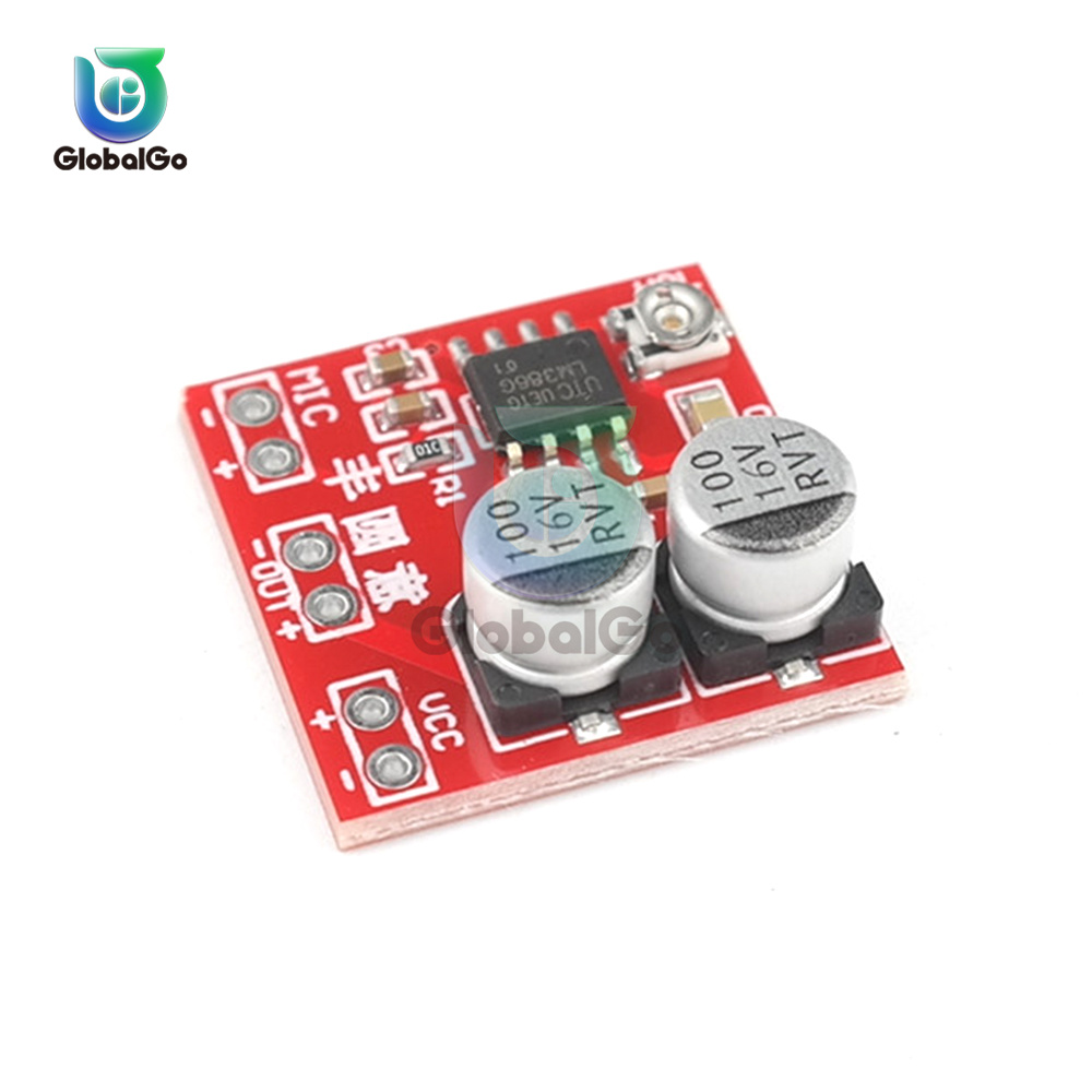 LM386 DC4-12V Electret Microfoon Versterker Board Microfoon Pickup Module Kan Oortelefoons En Kleine Power Luidsprekers Drive