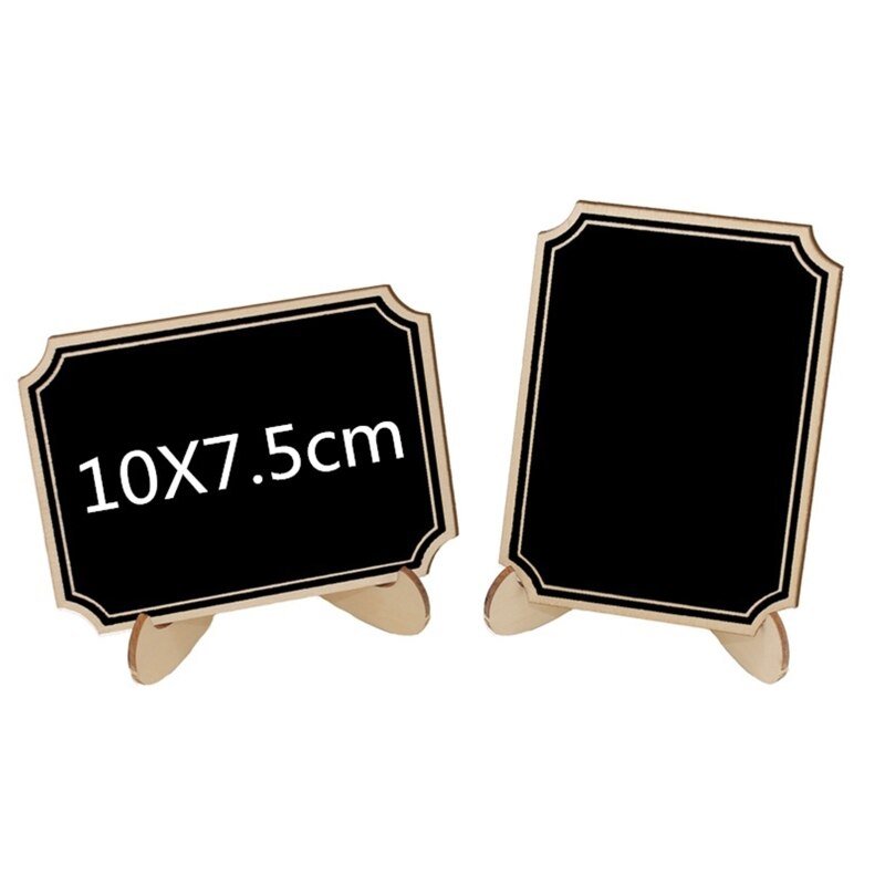 20 Pack Wooden White Framed Chalkboard Labels with Easel Stand Mini Chalkboard Blackboard for Food Cards for Wedding