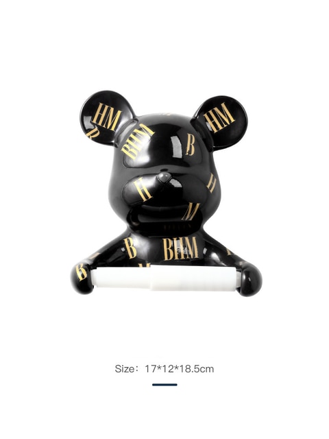 Gibbon Statue Wand Dekoration Wc Tissue Halter Loo Ledge Schwarz Affe skulptur figuren Hängen Rolle Tissue halter: black bear