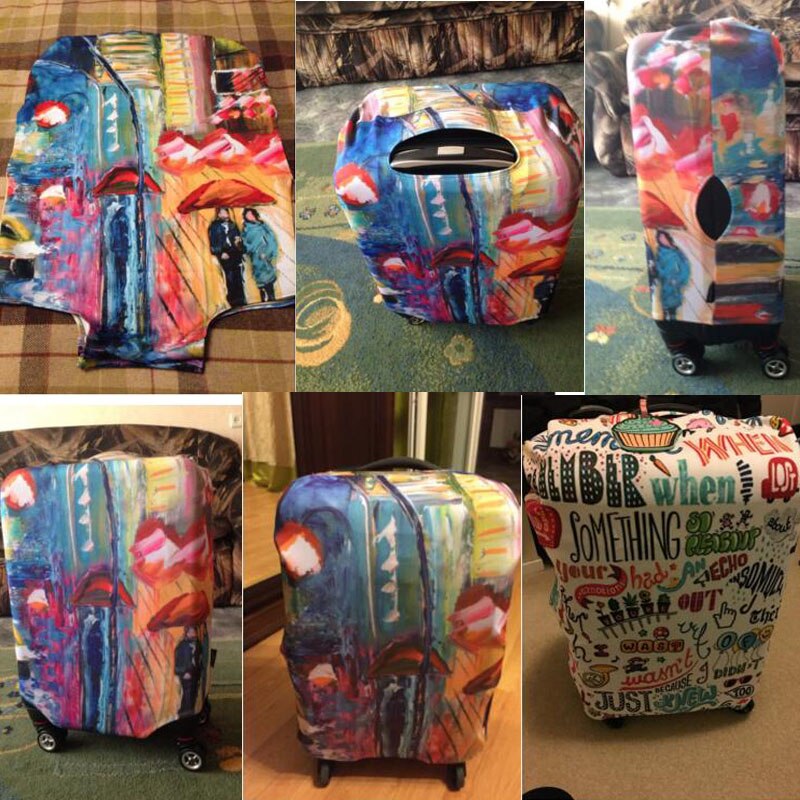 FORUDESIGNS Trolley Abdeckung Welt Karte Druck Dick Gepäck Protector Fall Auf Koffer Frauen Wasserdichte Abdeckung Reise Zubehör