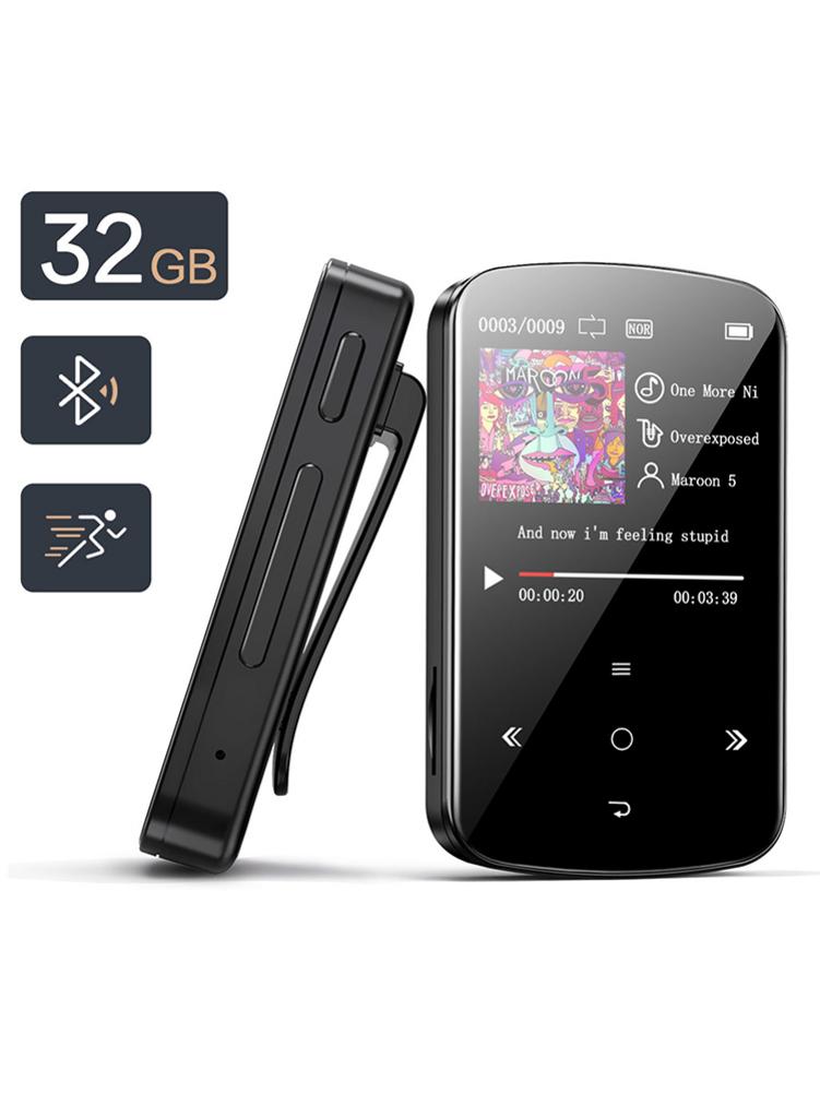 Mini Clip Bluetooth 5.0 MP3 Player Portable Music Lossless HiFi Sound Audio MP3 Player With FM Radio Pedometer Function