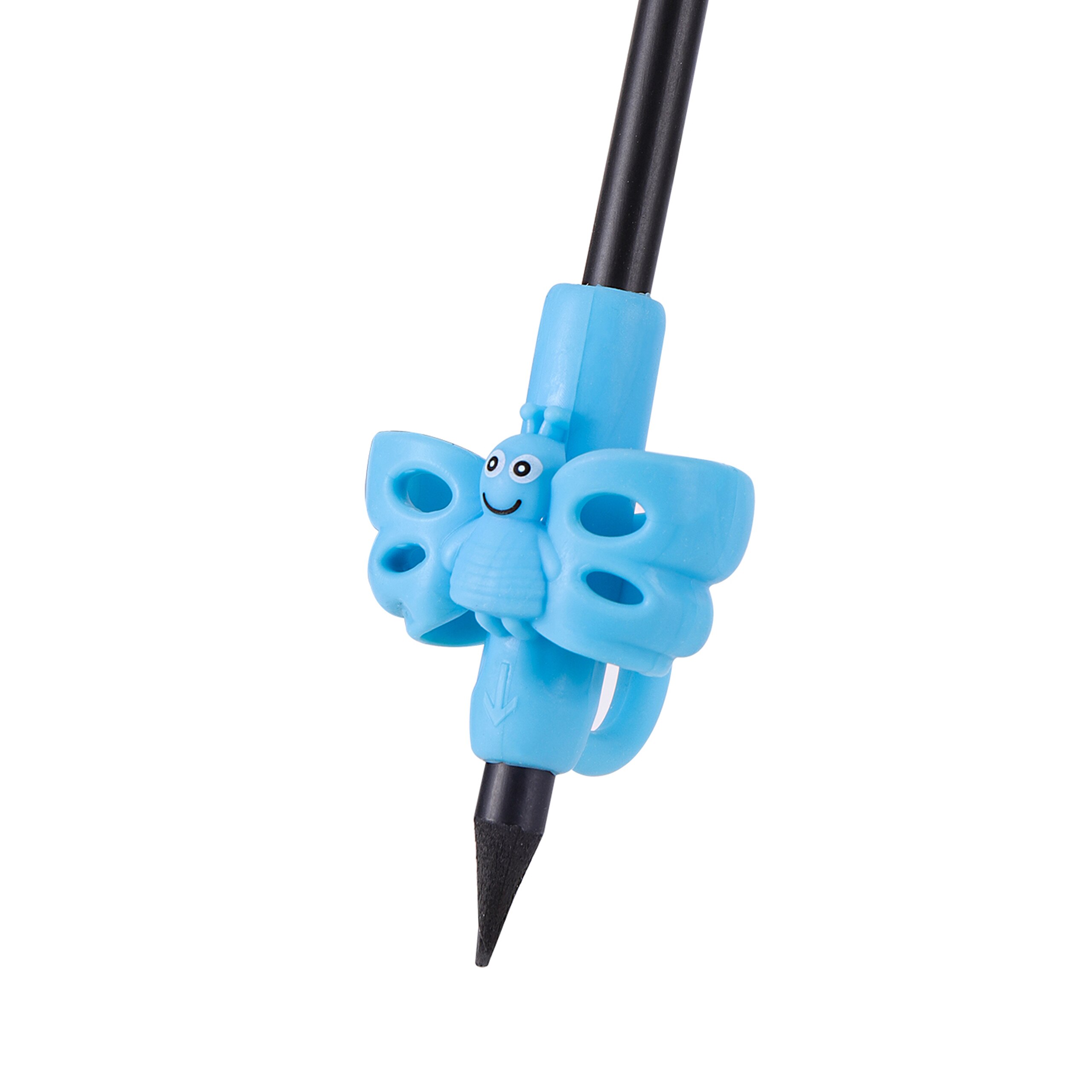 Stylo correcteur de Posture pour enfants, 2 pièces, support de stylo d'écriture bleu jaune en option, dispositif d'aide à la Correction de la Posture pour étudiants: Blue