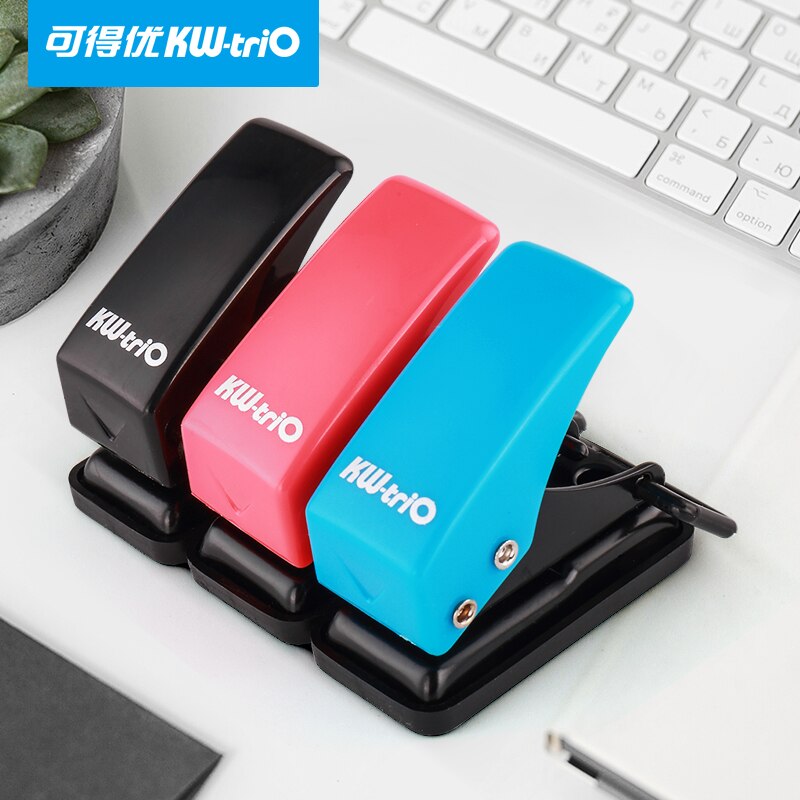 KW-TRIO Mini Single Hole Puncher Manual Office puncher Office Loose leaf A4 paper Punch supplies stationery