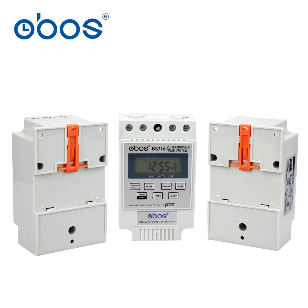 230v 240v 25a digital timer din tid timer digital med tider på/av tid inställd ringde 1m-168h per dag / veckovis drift video