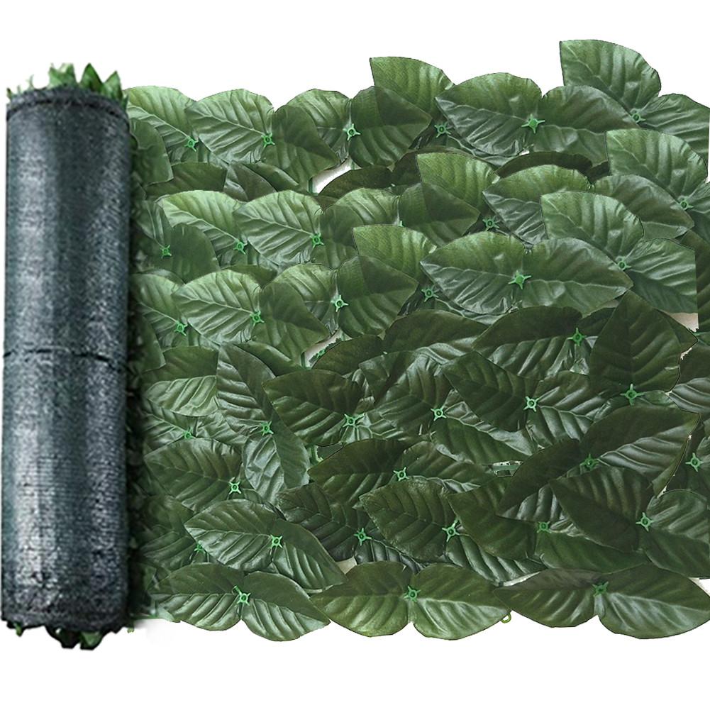 Kunstig privatlivsscreening rulle have kunstig vedbend blad hæk hegn væg altan privatliv screening rulle kunstig plante: -en