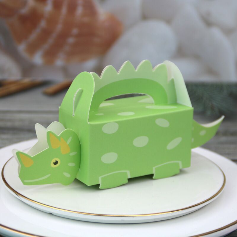 10 Stuks Candy Box Dinosaurus Vorm Verpakking Voor Jongens Verjaardagsfeestje Deco Baby Shower Papier Geschenkdozen 1st Dino Party levert