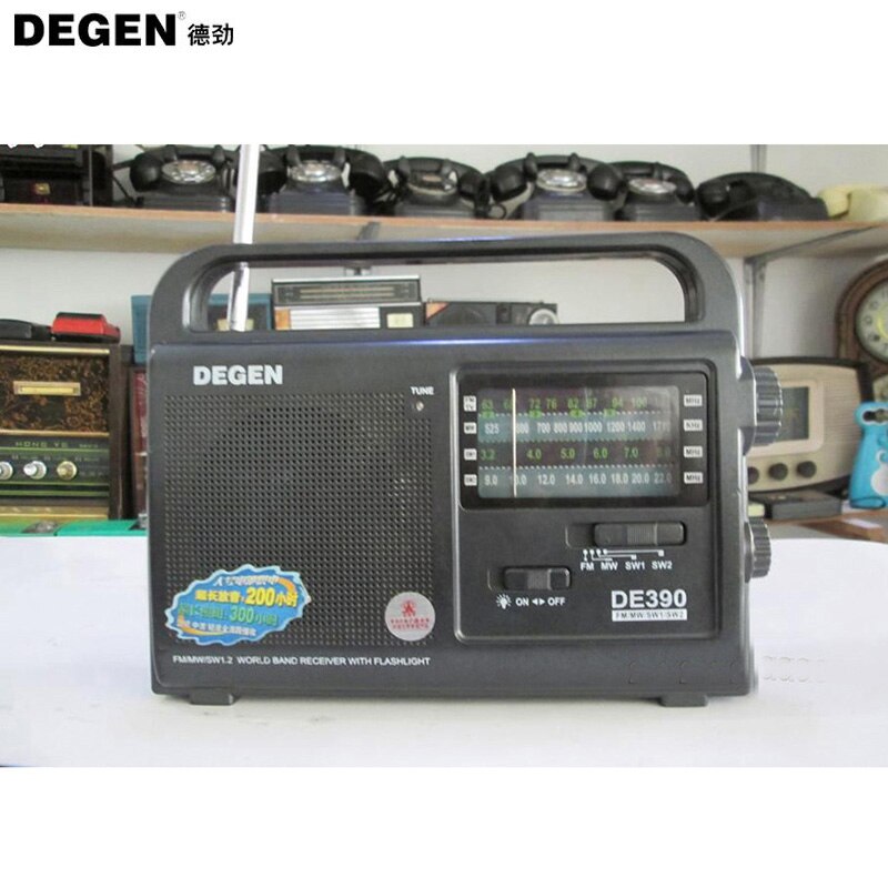 DEGEN-receptor digital de banda mundial DE390, Radio FM estéreo, MW, SW, DSP, sensibilidad Local, portátil,