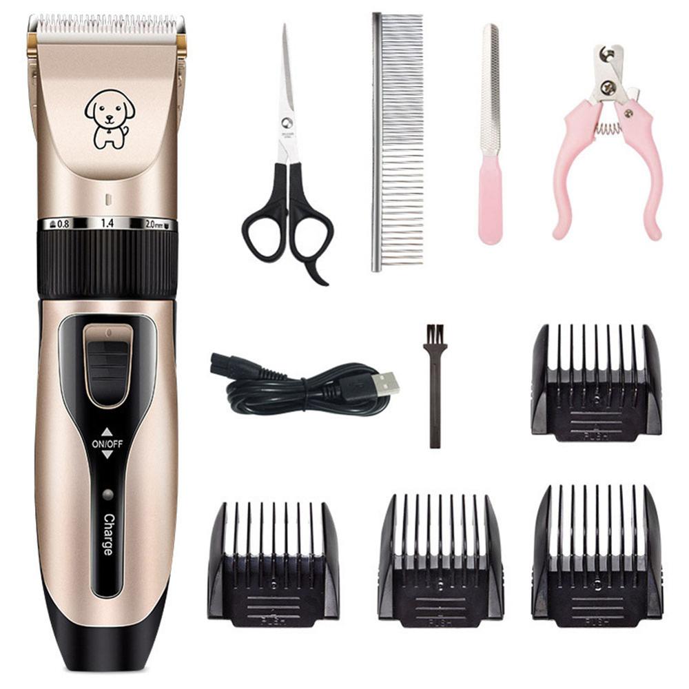 Cortador de pelo para mascotas, cortador de pelo eléctrico recargable por USB para perros y gatos, máquina de corte de pelo para mascotas: 03