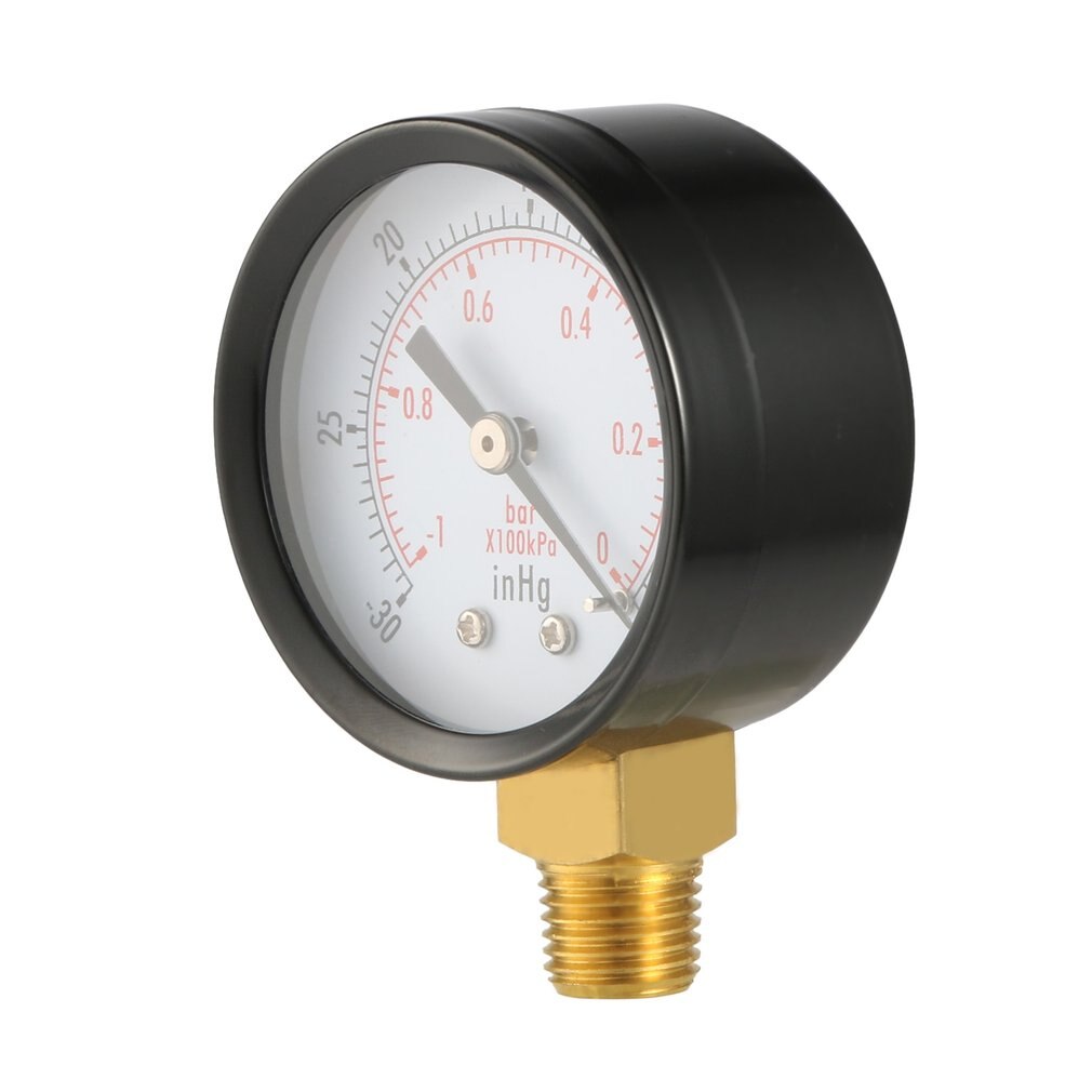 Vacuum Manometer Mini Dial Portable Dual Scale Dial Gauge 1/4" NPT -30HG/0PS Vacuum Pressure Meter 2" Dial Digital Display Gauge