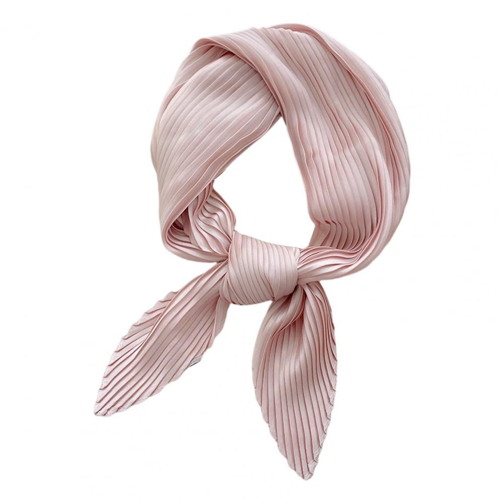 Super doux Chic mince froissé écharpe cou porter tempérament femme écharpe plissée pour l'extérieur: Rose