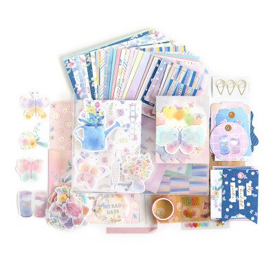 Diy Scrapbooking Sticker Label Masking Craft Tape Literary album series Tape sticker material paper set Decorative Stickers: xi yu fen diao