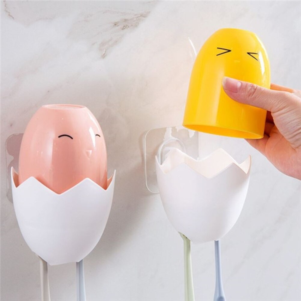 Oeufs de poussin Expressions mur pâte d'aspiration porte-brosse à dents fournitures de salle de bain