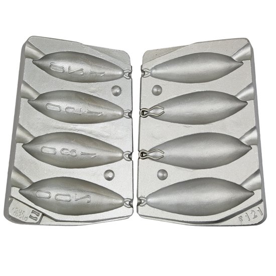 Stampo Piombo pesca Surfcasting Zipp gr.120-150-180-200 con gancio