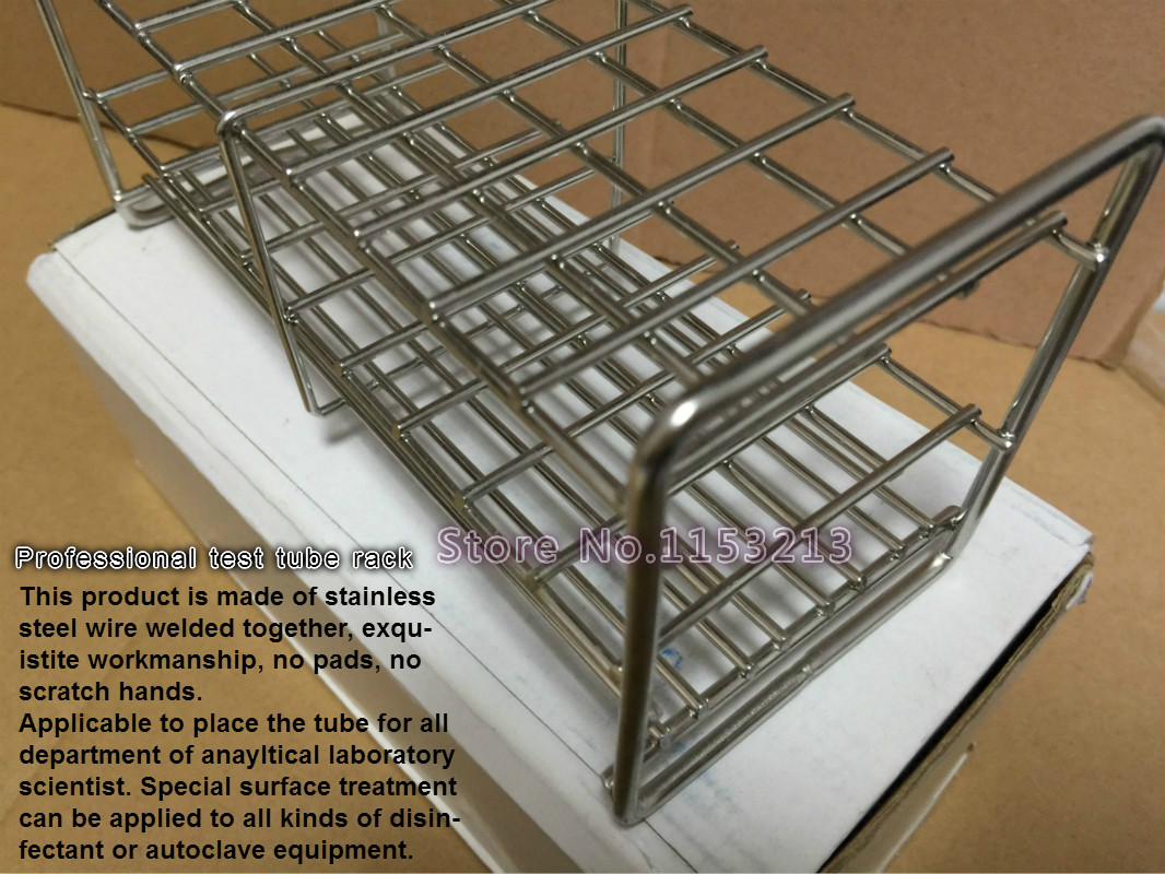 18mm*40- holes Test Tube Rack Wire Stainless Steel test tube stand frame Suitable for 18mm/19mm/19.5mm/ 40 holes