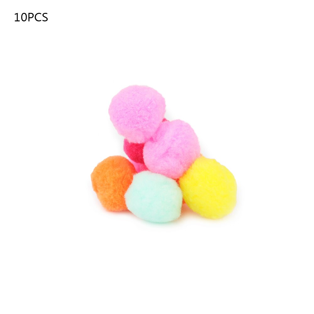Soft Ball Cat Toys Mix Color Fuzzy Pet Ball Toy Cat Teaser Interactive Balls Toys For Kitten: 10pcs