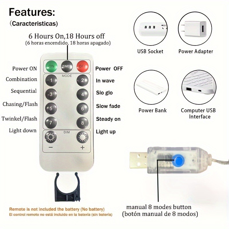 Guirnalda de cortina LED de 3/6M en la ventana, guirnaldas de luces alimentadas por USB con control remoto, guirnalda de luces Led de Año , decoración navideña