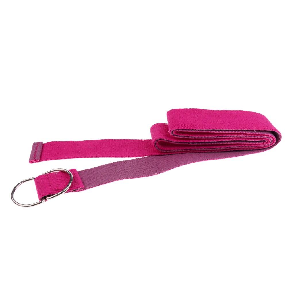 Correa de Yoga para ejercicio físico, anillo en D ajustable de 183cm para estiramiento, flexibilidad y entrenamiento físico para mujeres y hombres: Rose