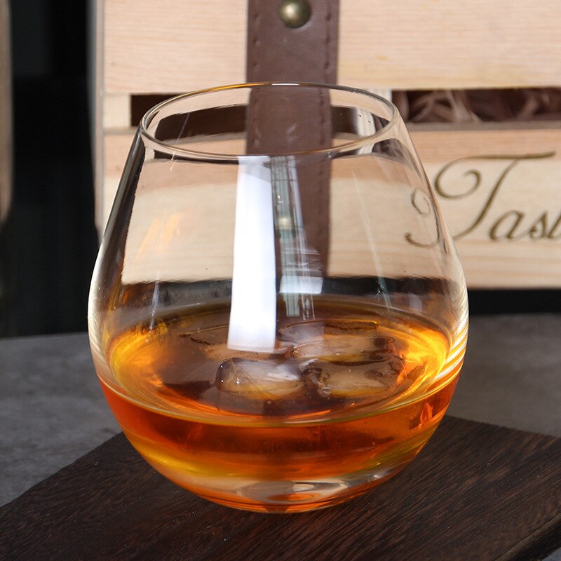 Spherical Shape Whiskey Tumbler Glass Brandy Snifters Shaky Chateau Whisky Cognac Cup Bar Sphere Ball Roly-poly Wine Glasses