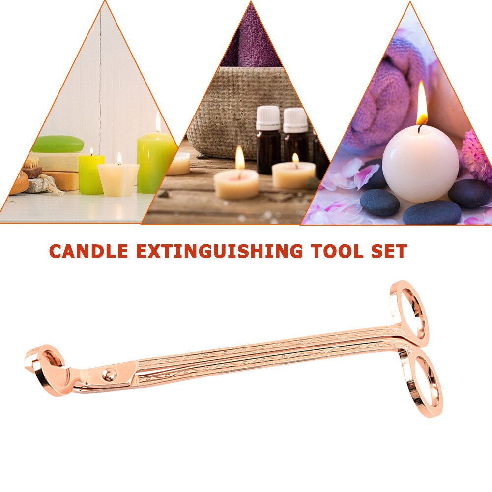 Stainless Steel Candle Wick Trimmer Oil Lamp Trim Scissor Cutter Snuffer Tool Hook Clipper Accessories Home Deco Rose Gold Silve