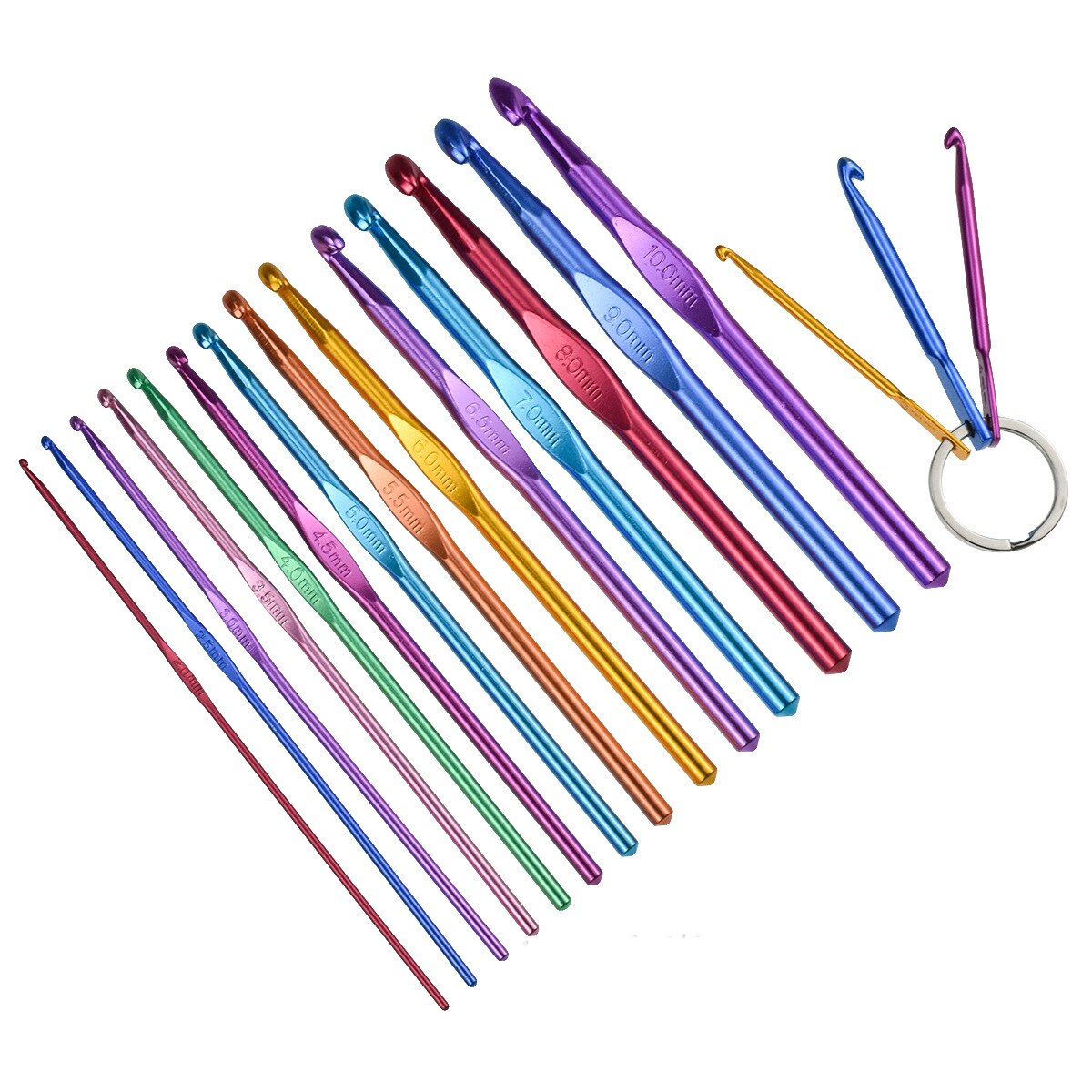 Crochet Hooks Set With Case 14 Styles Knitting Needles Set DIY Needle Arts Craft Scissors Markers Sewing Tools GYH: 17 pcs