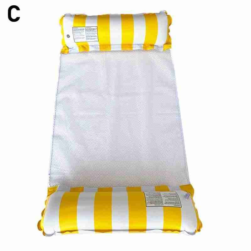 Cojín inflable plegable flotante para piscina, cojín de aire para deportes acuáticos, Verano: C
