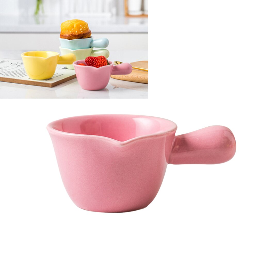 Ceramic Pan Cooking Pot 70ML Mini Ceramic Cookware Casserole Food Supplement Pot Single Handle Porridge Pot Small Stoc