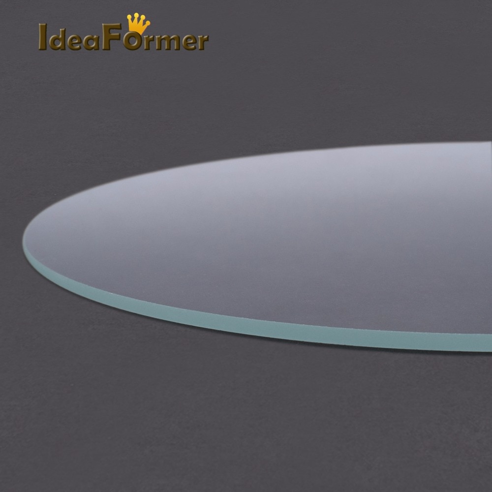 3D Printer Round Borosilicate Glass Tempered Glass plate Diameter 200mm 220mm 240mm heated bed Flat Transparent for Kossel Delta