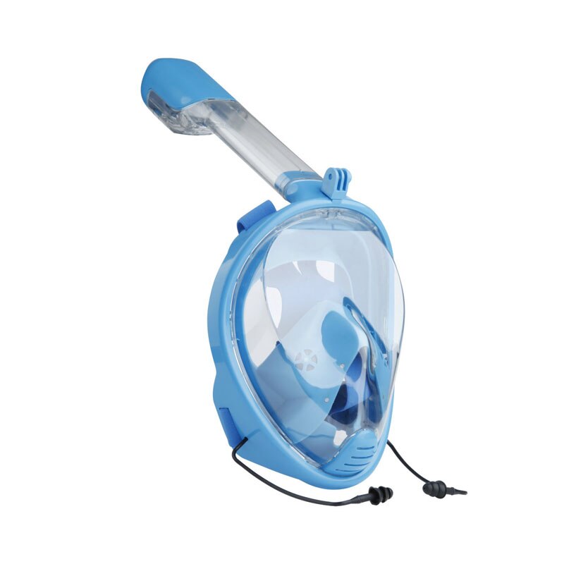mascarillas de Snorkel de cara completa vista panorámica Anti-niebla Anti-fugas de natación Snorkel máscara de buceo submarino Compatible con GoPro: color 01 / S / M