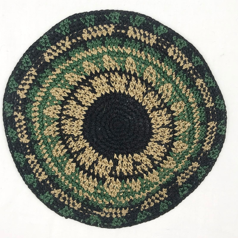 Jewish Kippa 17cm Knitted Cotton Kippah Yarmulke Skullcap: 1