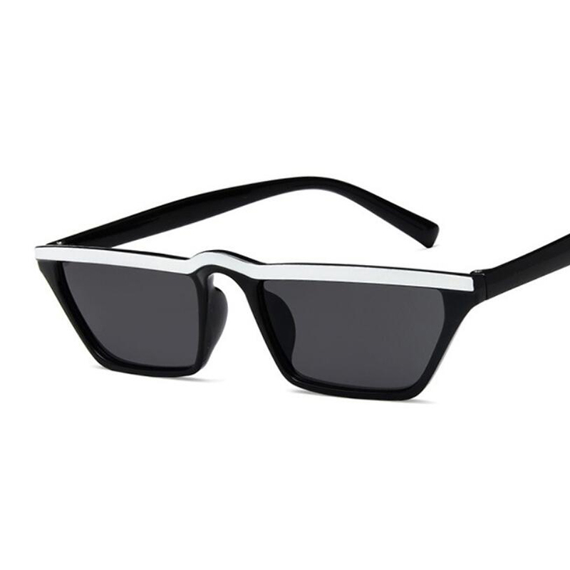 Cat Eye Smalle Glazen Vrouwen Witte Zonnebril Kleine Shades Sexy Retro Zonnebril Dames Zwarte Kat UV400