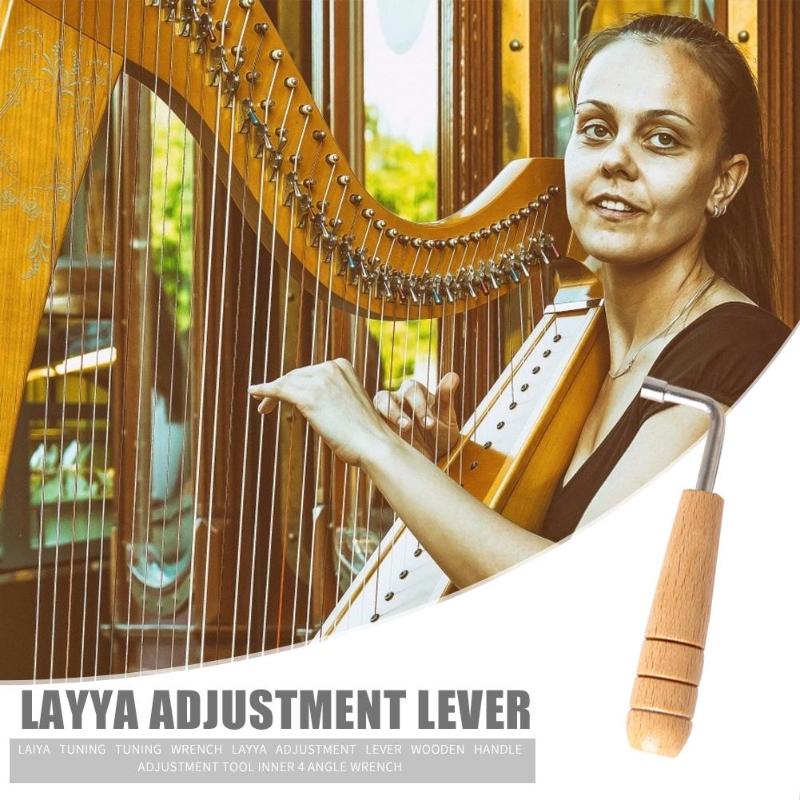 Durable Lyre Harp Tuning Wrench Multi-function Lyre Harp Tuning Hammer L-shape Square Wrench Tuner Spanner Repair Instrument