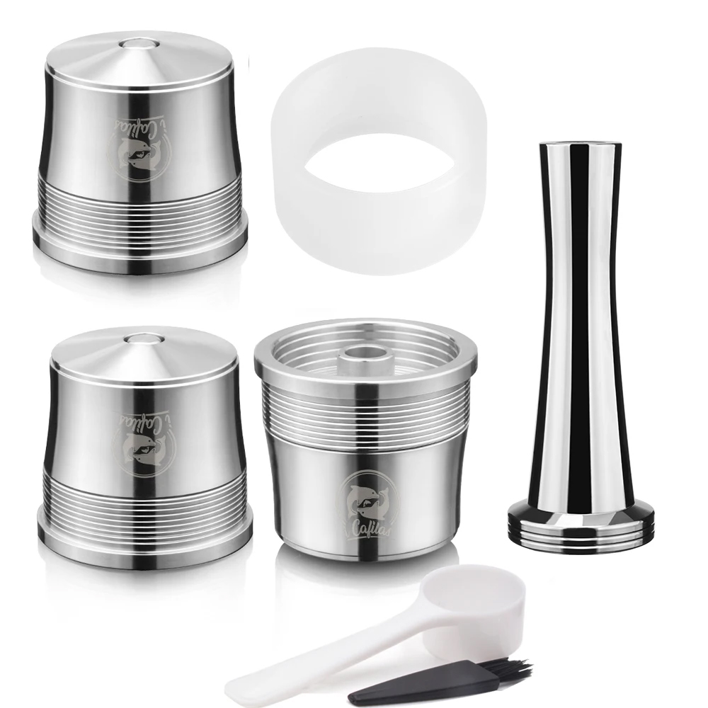 ICafilas cápsula de café reutilizable para illy X7.1 illy Y5 Mahine filtro de cafetera recargable de acero inoxidable: Transparente