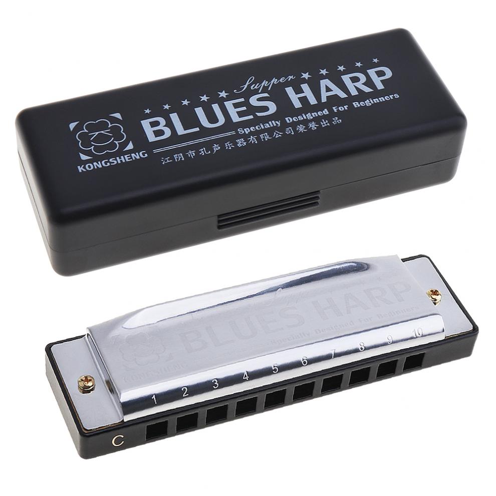 10 Holes Harmonica Diatonische Blues Harp Mondharmonica Muziekinstrument Rvs Voor Kinderen