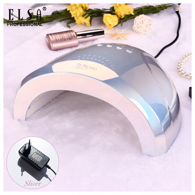 Sol una lámpara UV LED seca uñas lámpara UV secador de uñas 3 colores Gel pulido Curin con 48W Fondo lámpara temporizador inducción automática: Sliver / EU