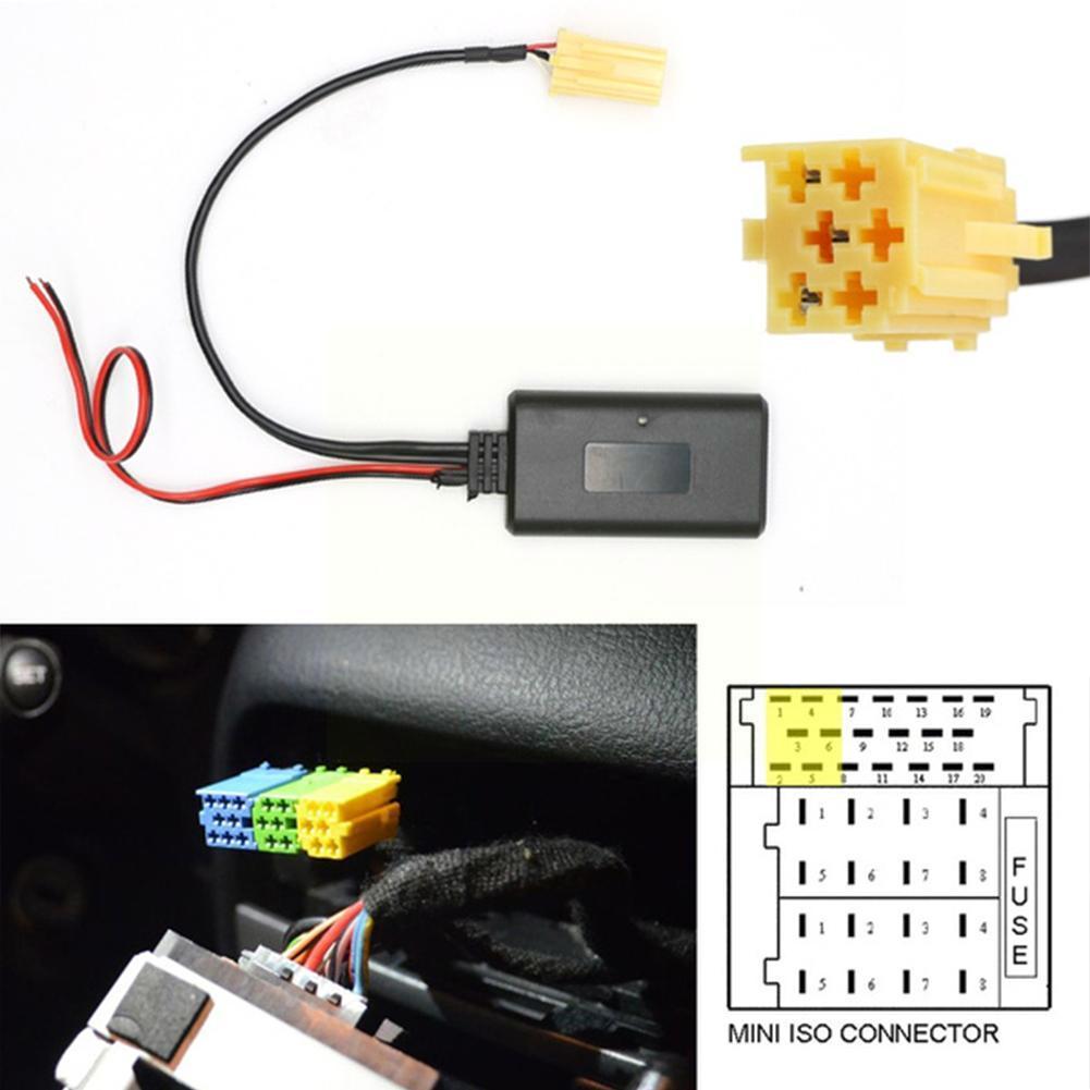 Car Bluetooth 5.0 Module Cable AUX Adapter For Smart Fortwo 451 Roadster Grundig Radio CD 8 Pins MINI ISO Connector Plug