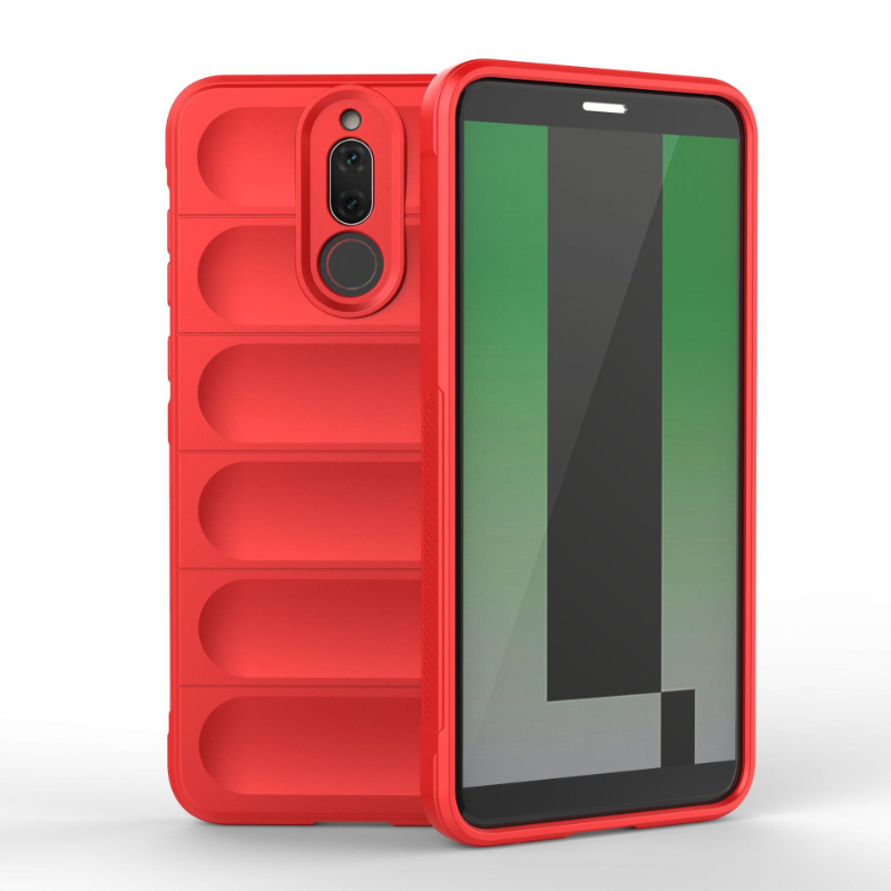 Case For Huawei Mate 10 Lite 20 Lite 4g Back Cover Case Shockproof Armor Phone Cases Liquid Silicone Anti-fall Funda Coque: aluminum / Red
