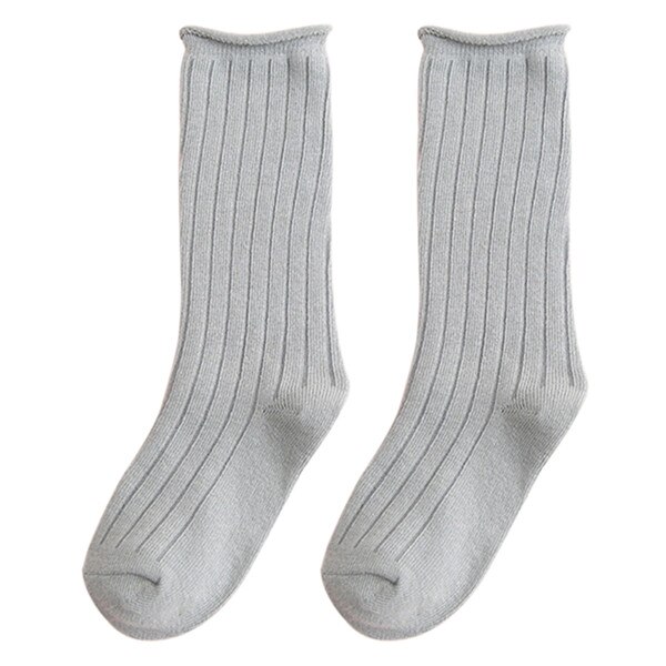 Kinderen meisjes lange laarzen sokken effen snoepkleur beenwarmer verticale streep slang