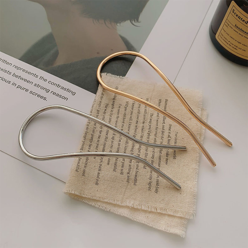 Pinzas simples para el cabello en forma de U, horquillas para mujer, pasadores de Metal, herramientas de peinado nupcial, accesorios para hacer moños