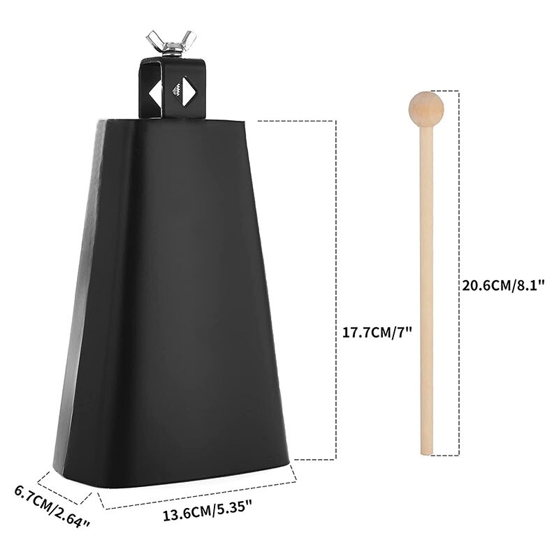 Cowbell Cow Bells,Cow Bell For Drum Set Hand Percussion Instruments Cowbells With Handle Stick Castanets