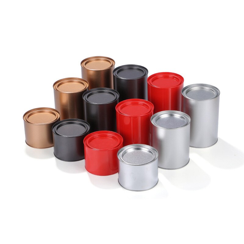 Empty Cylinder Tin Box Metal Tin Jars Iron Tea Box Candy Storage Boxes Bins Biscuit Container Candy Chocolate Organizer
