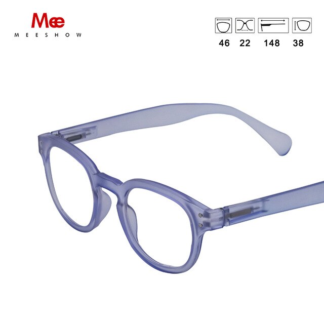 Meeshow Leesbril Vrouwen Eyeglasse Retro Zomer Kleurrijke Presbyopie Bril Franse Mode Leesbril: +200 / SKY BLUE