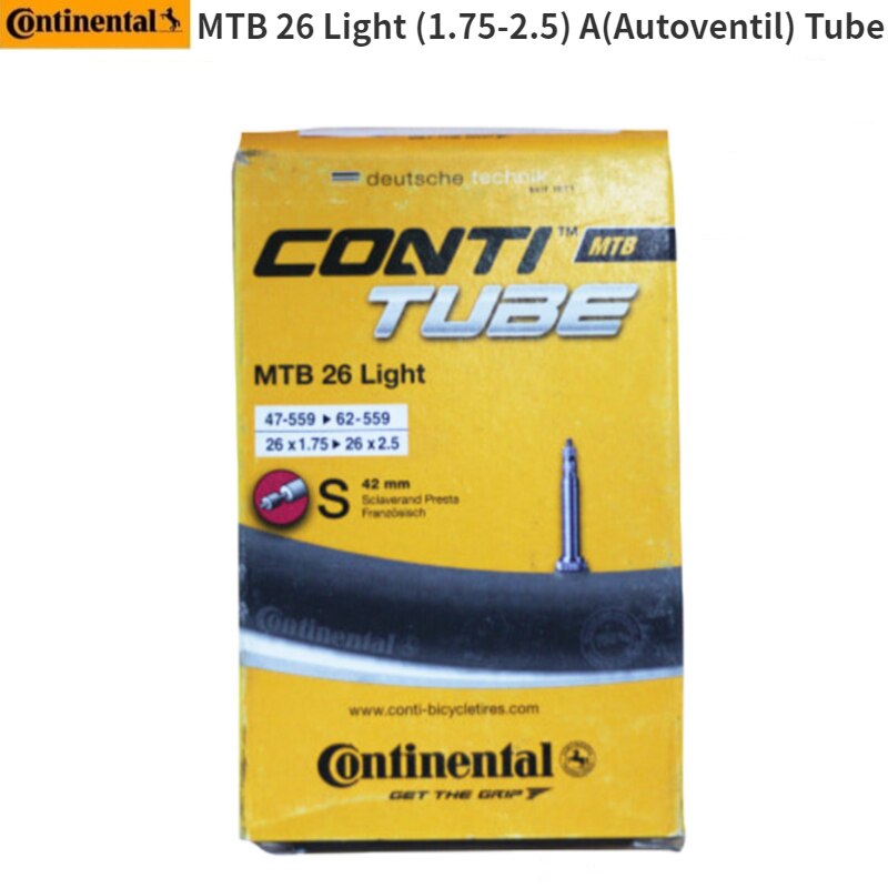 Continental MTB inner tube mountain inner tube 26'' 27.5'' 29'': 26  42mm FV Light