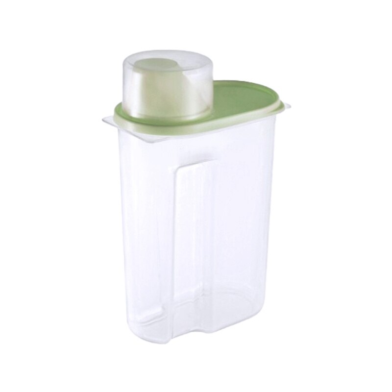 1,9/2.5L dispensador de cereales con caja de almacenamiento con tapa envase de plástico para arroz alimentos sellado tarro latas para cocina grano frutos secos refrigerios: G / S