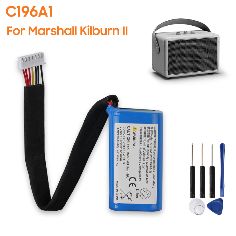 Vervangende Batterij Voor Marshall Kilburn II 2Gen 2 Gen Bluetooth Speaker C196A1 Oplaadbare Batterijen 5200mAh